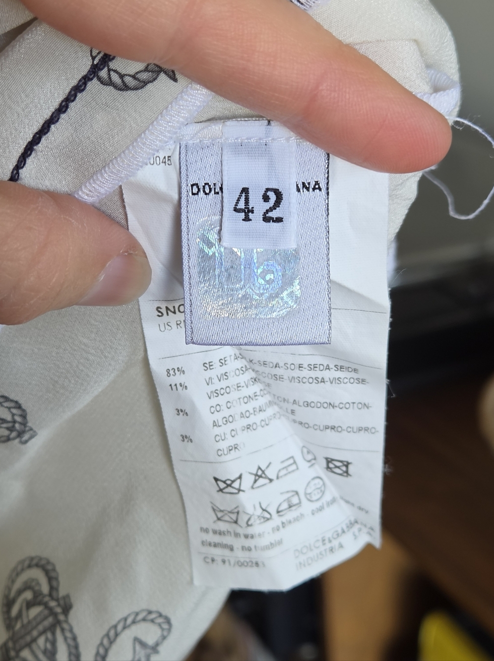 Dolce & Gabbana Nautical-Print Silk Racerback Tank - Picture 9 of 12